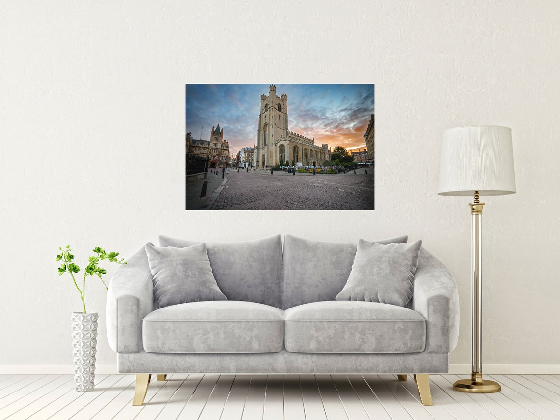 Great St Marys Church Cambridge Gothic Tower At Sunset Poster - Image 2