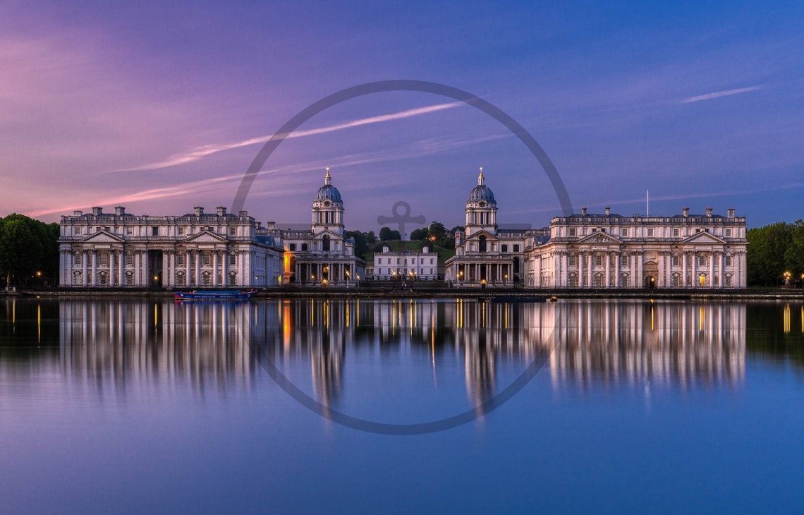 Old Royal Naval College Greenwich River Thames Sunset Poster - Image 3