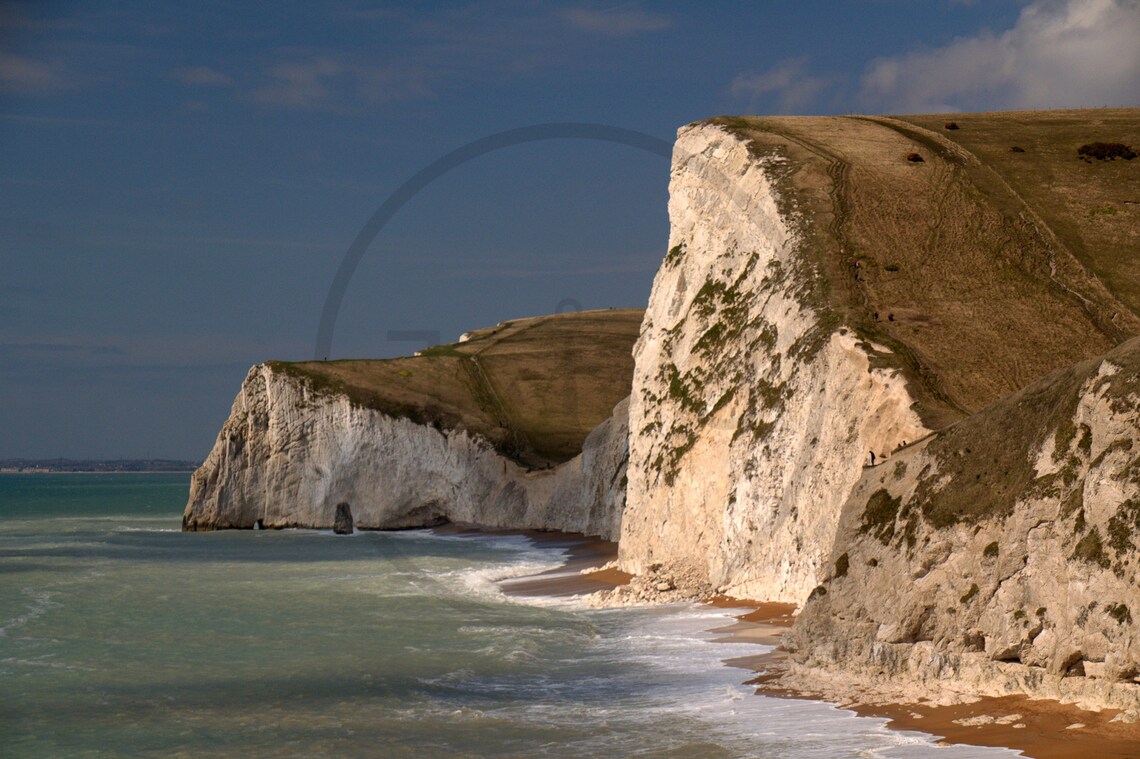 Jurassic Coast White Chalk Cliffs And Clear Sea Dorset Poster - Image 3