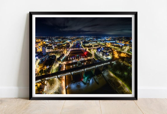 Tyne Bridge Newcastle Upon Tyne At Night Limited Edition Print Photography Fine Art Wall Art Exclusive Print Posters Photos