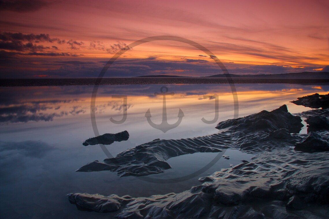 Morecambe Bay Sunset Landscape Photography Art Print - Image 3