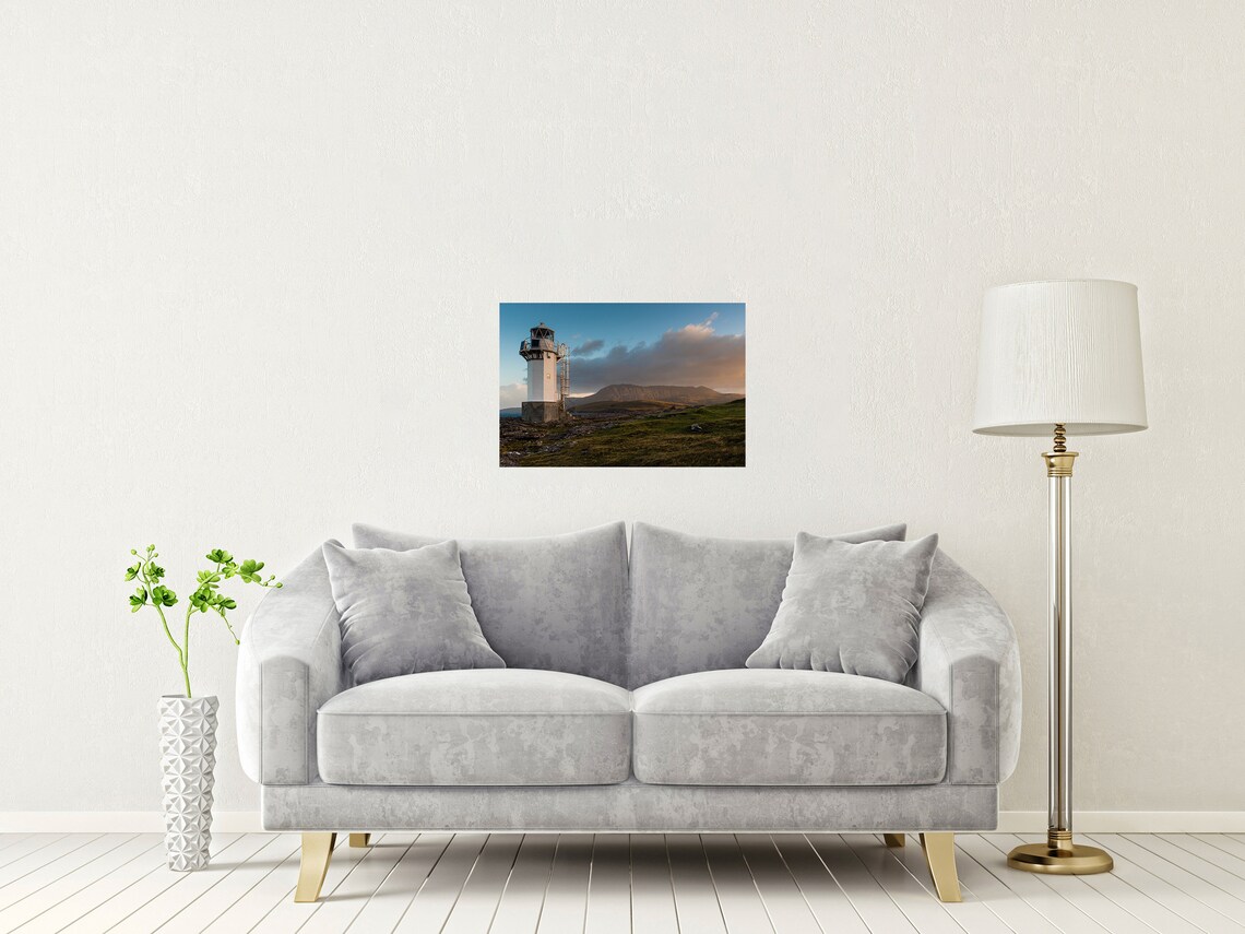 Rhue Lighthouse Ullapool Scotland Dusk Moorland Coastal Beacon Poster - Image 2