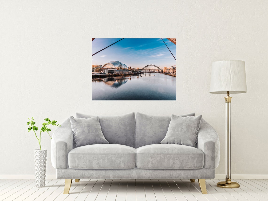 Newcastle Quayside Tyne Bridge Sage Gateshead Sunset View Poster - Image 2