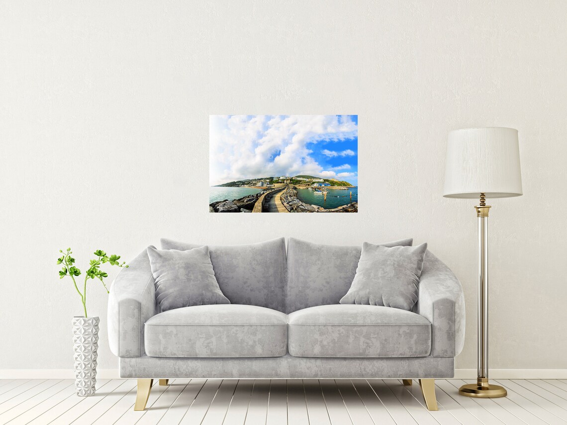 Ventnor Seafront Isle Of Wight Harbour Sea Wall Coastal Town Poster - Image 2