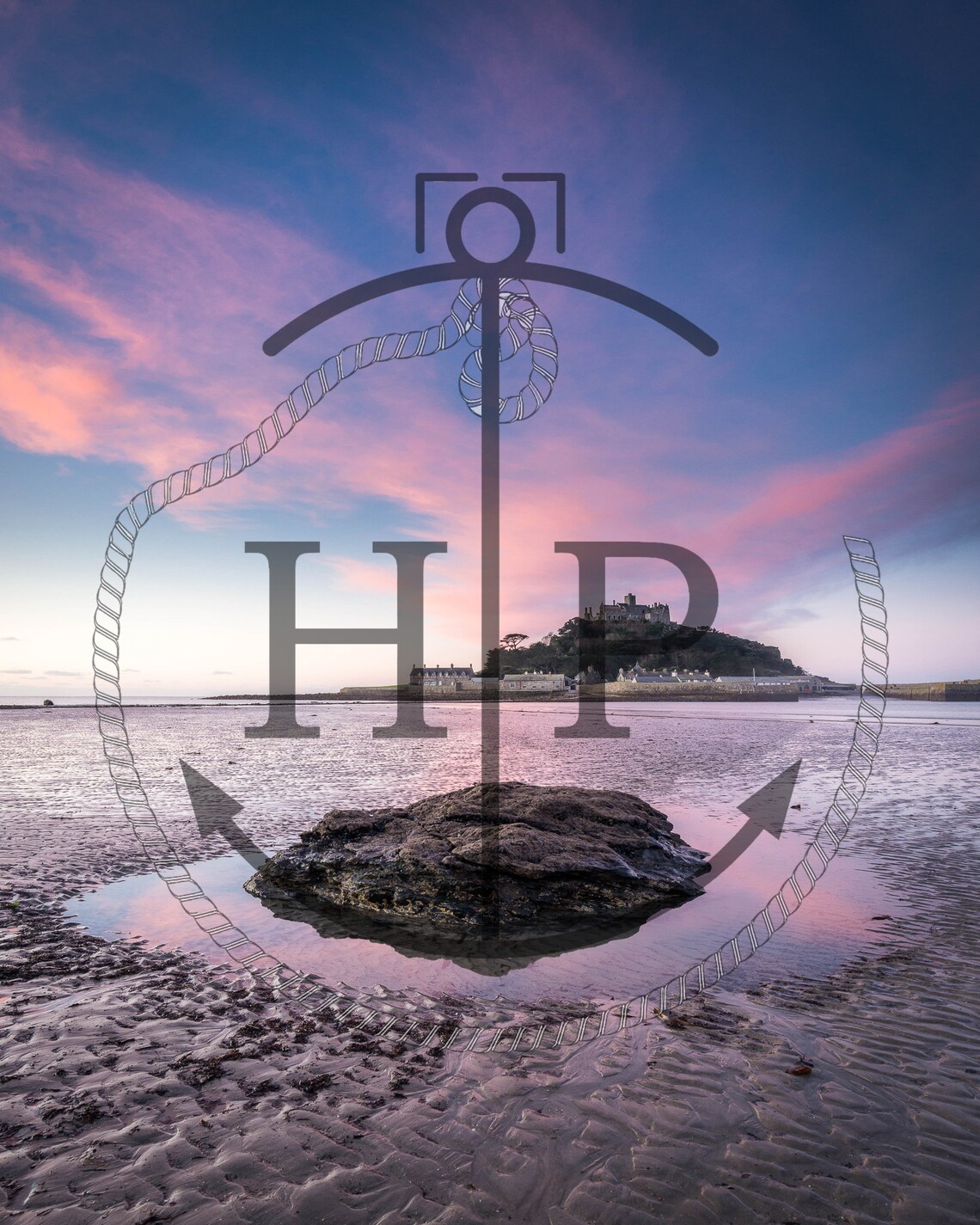Saint Michaels Mount Cornwall Pink Sunset Tidal Island Poster - Image 3