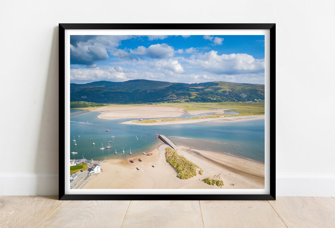 Barmouth Beach, Snowdonia Wales Travel Poster
