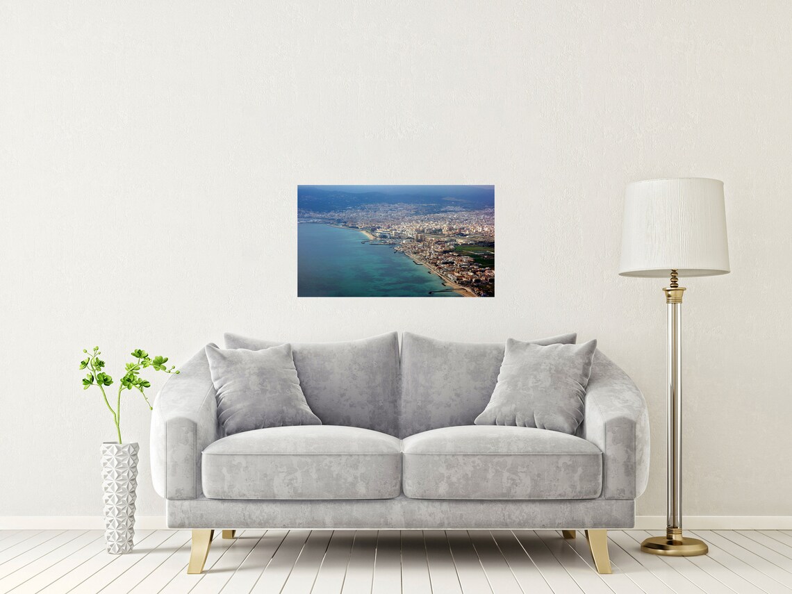Palma De Mallorca Spain Aerial Coastal City Turquoise Sea View Poster - Image 2