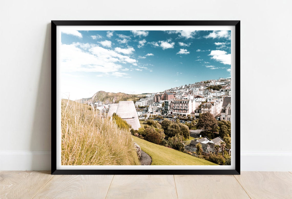Ilfracombe North Devon Hillside Town Coastal View From Above Poster