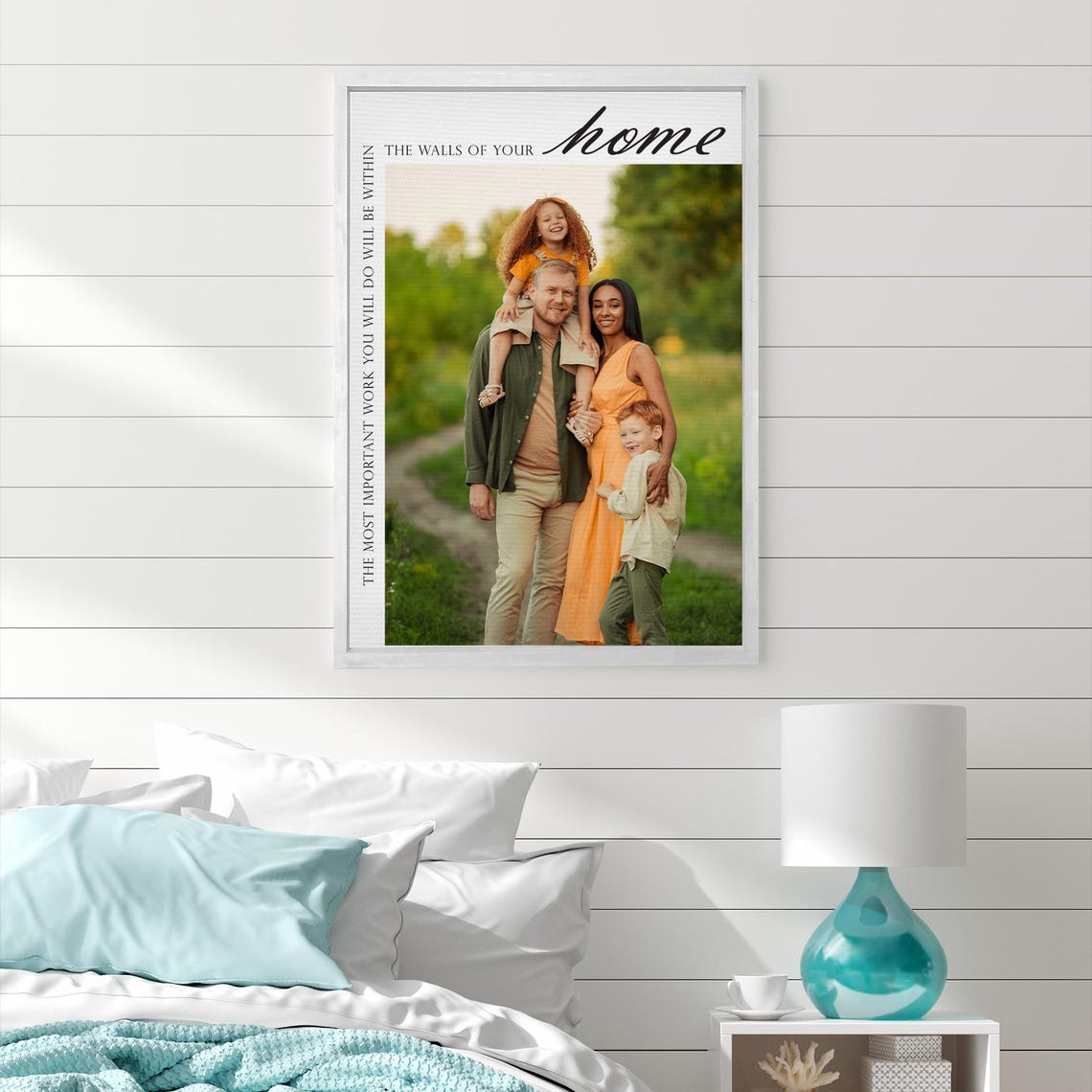 Personalized Photo Frame Most Important Work Home Quote Poster - Image 3