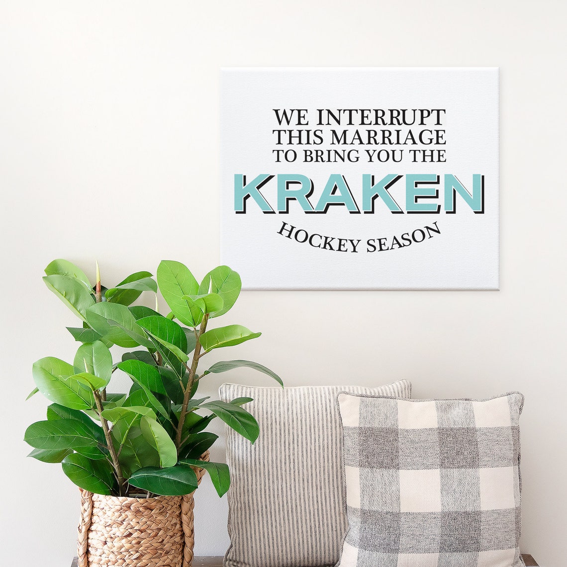 We Interrupt This Marriage Hockey Season Custom Team Sign Poster - Image 3