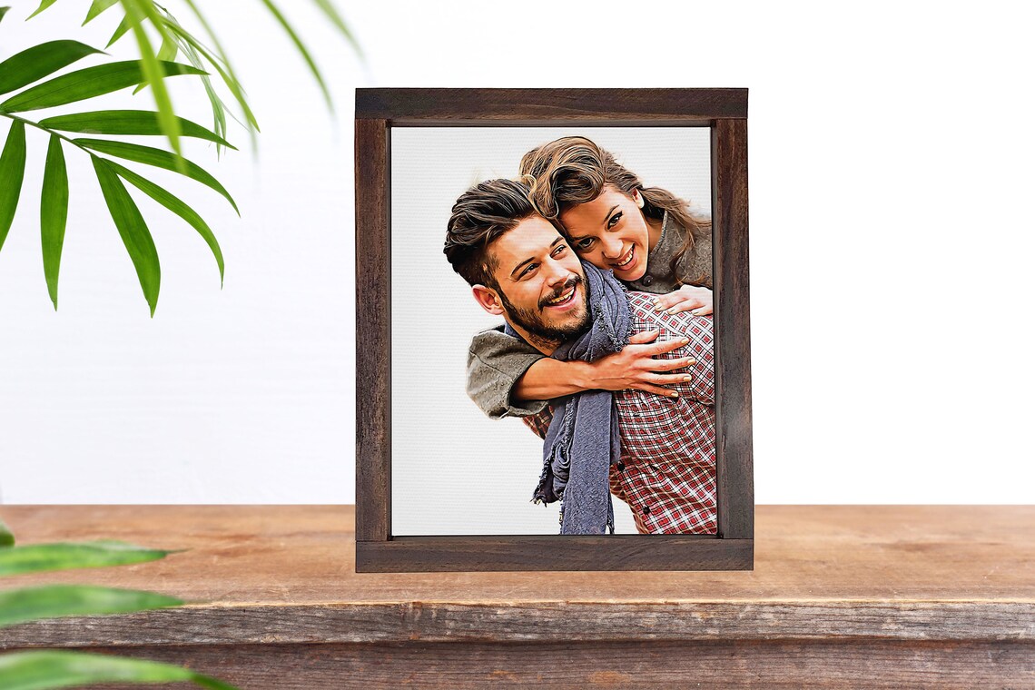 Personalized Oil-Effect Portrait Wall Art Print - Image 2