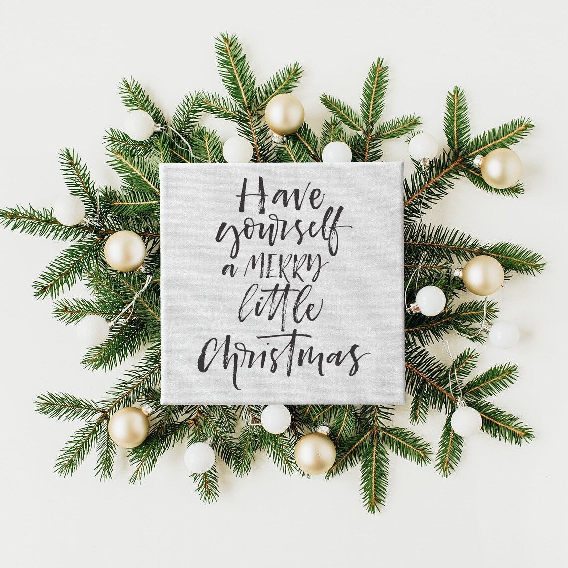Have Yourself a Merry Little Christmas Black Script Sign Poster - Image 3
