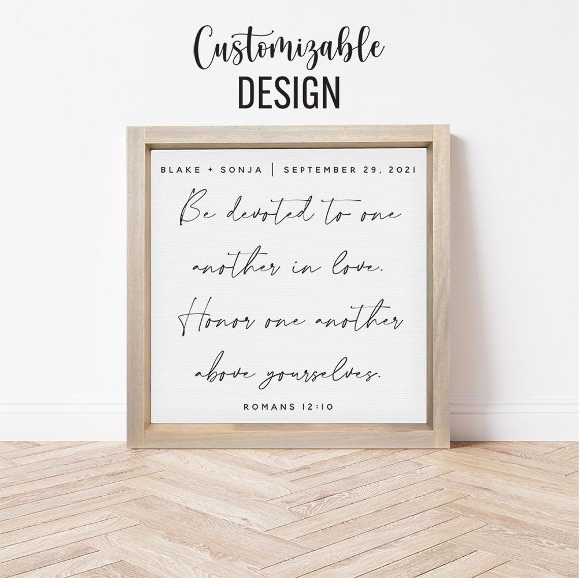 Your Custom Bible Verse Framed Unframed File Options Available Valentines Day Gift Couples Decor Gifts For Her