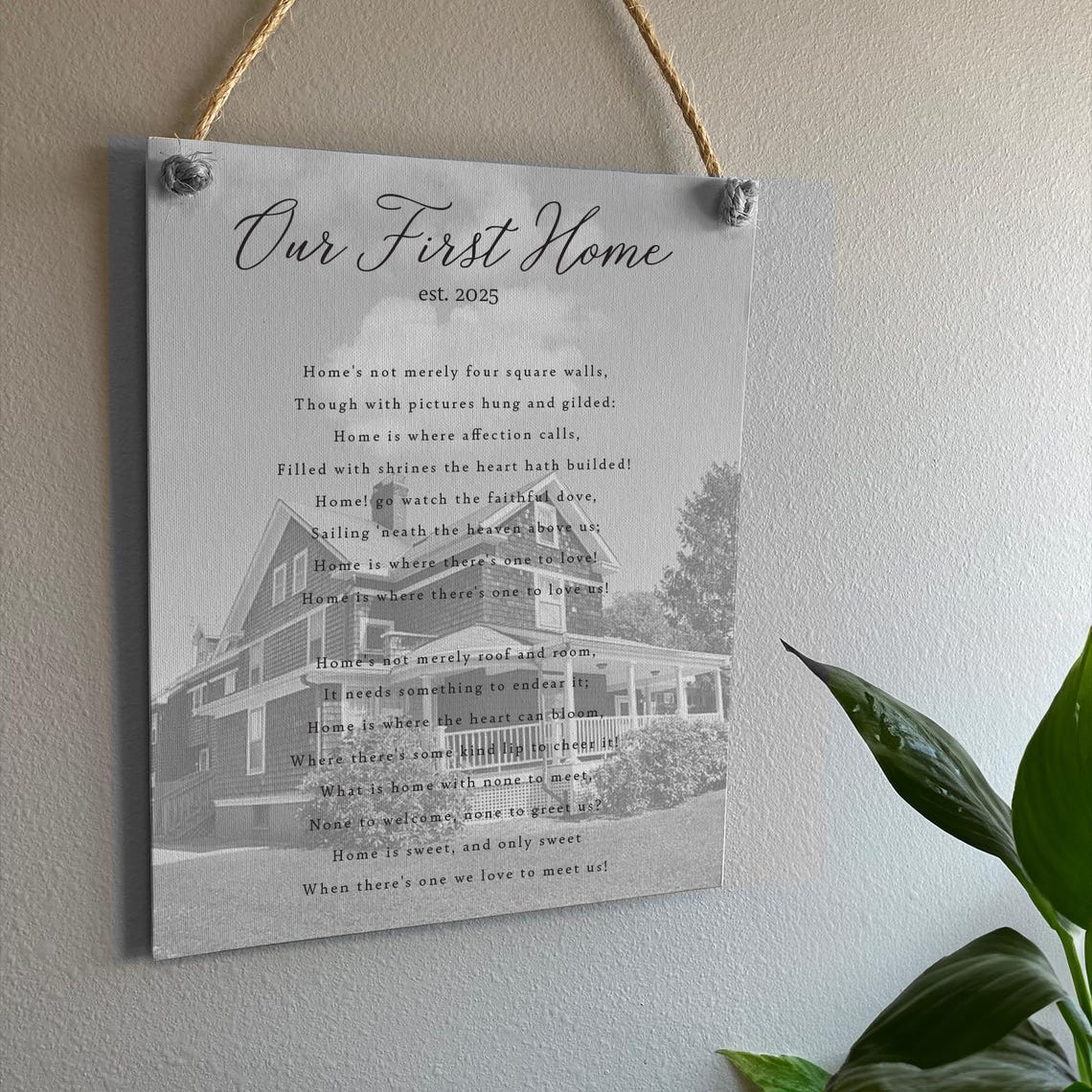 Our First Home Est 2025 Custom Housewarming Photo Poem Poster - Image 2