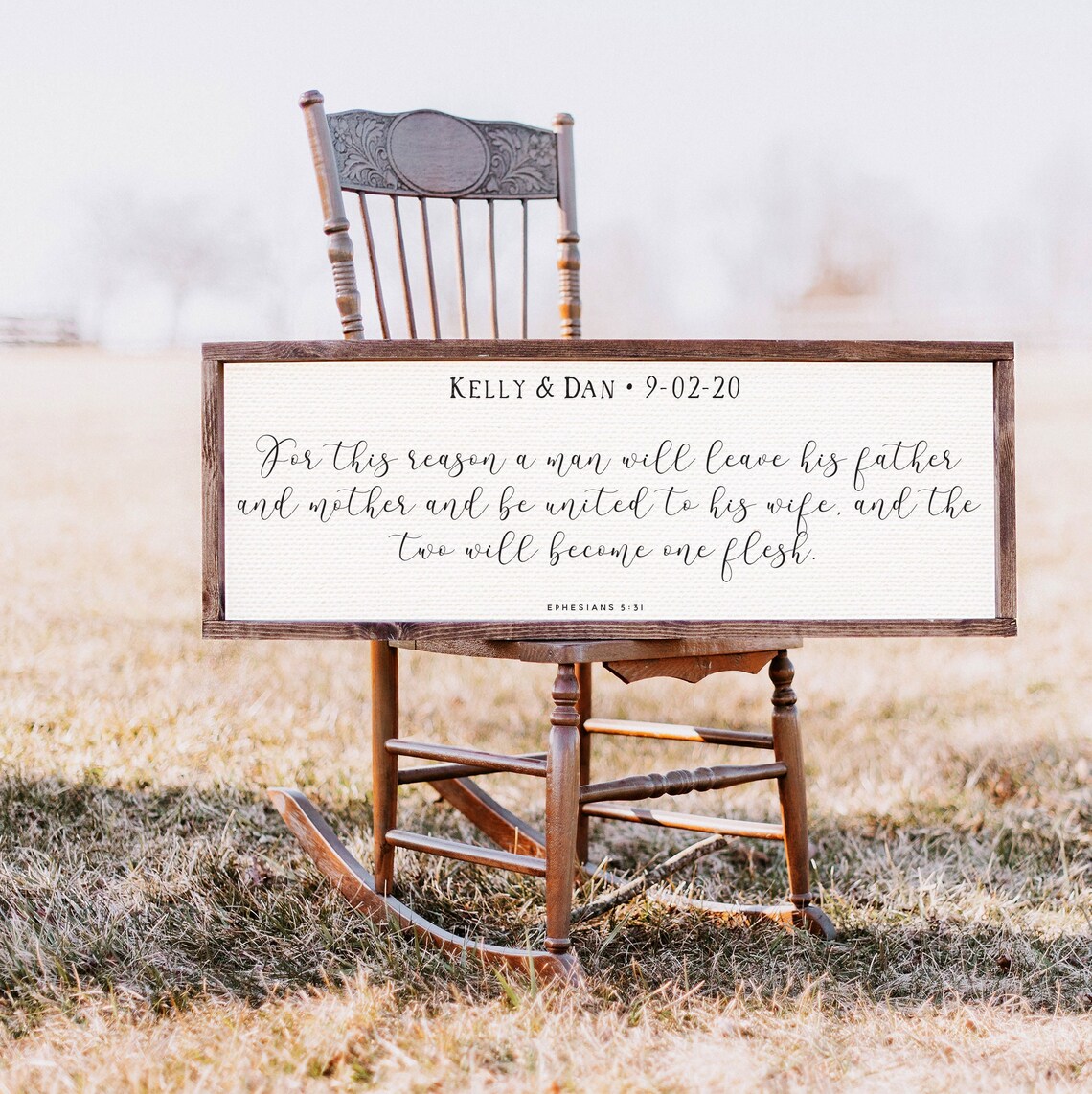 Ephesians 5:31 Personalized Wedding Scripture Print - Image 3