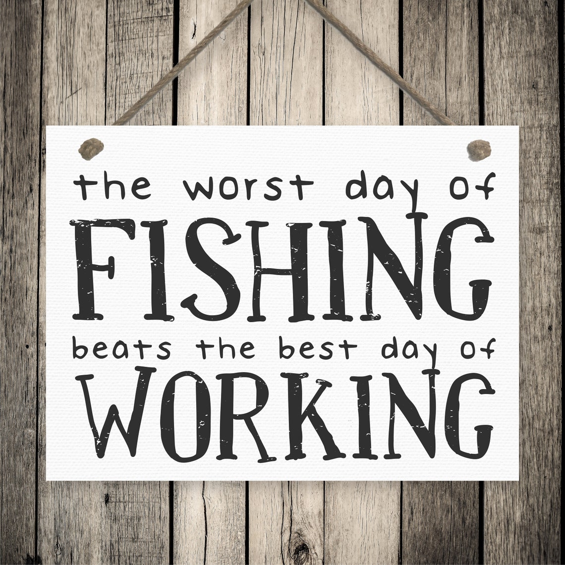 The Worst Day Of Fishing Beats The Best Day Of Working Framed Farmhouse Signs Fishing Lake House Wall Hangings Mancave Signs - Image 2