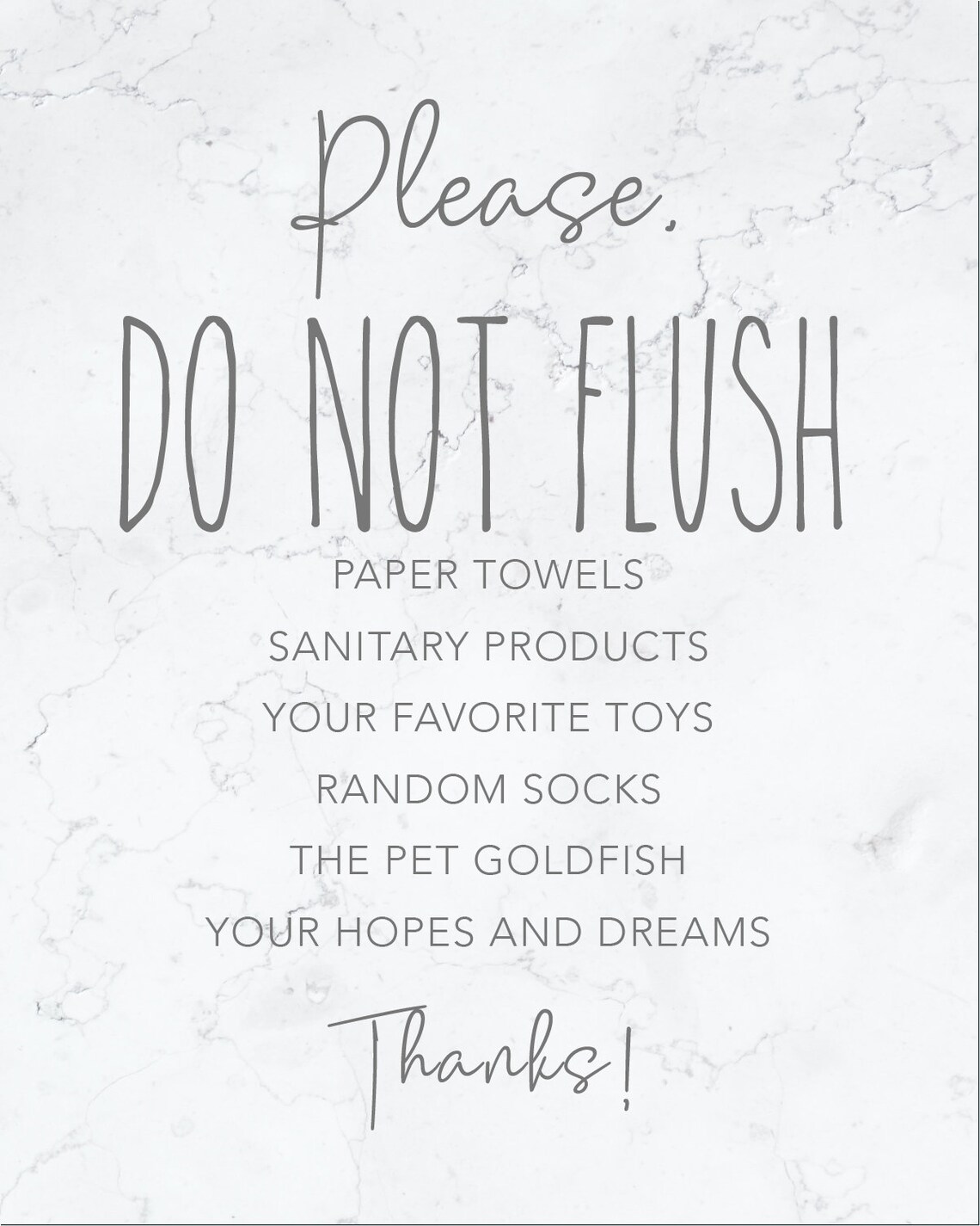 Please Do Not Flush Bathroom Humor Poster Print - Image 3