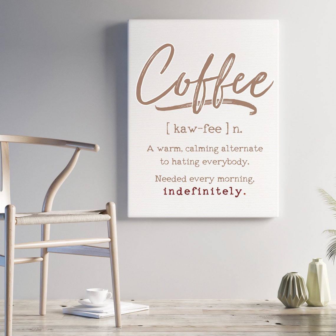 Coffee Definition Funny Coffee Bar Humor Dictionary Style Quote Poster - Image 3