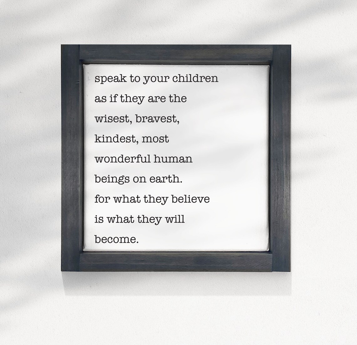 Speak To Your Children Parenting Quote Nursery Mom Gift Wood Poster - Image 2