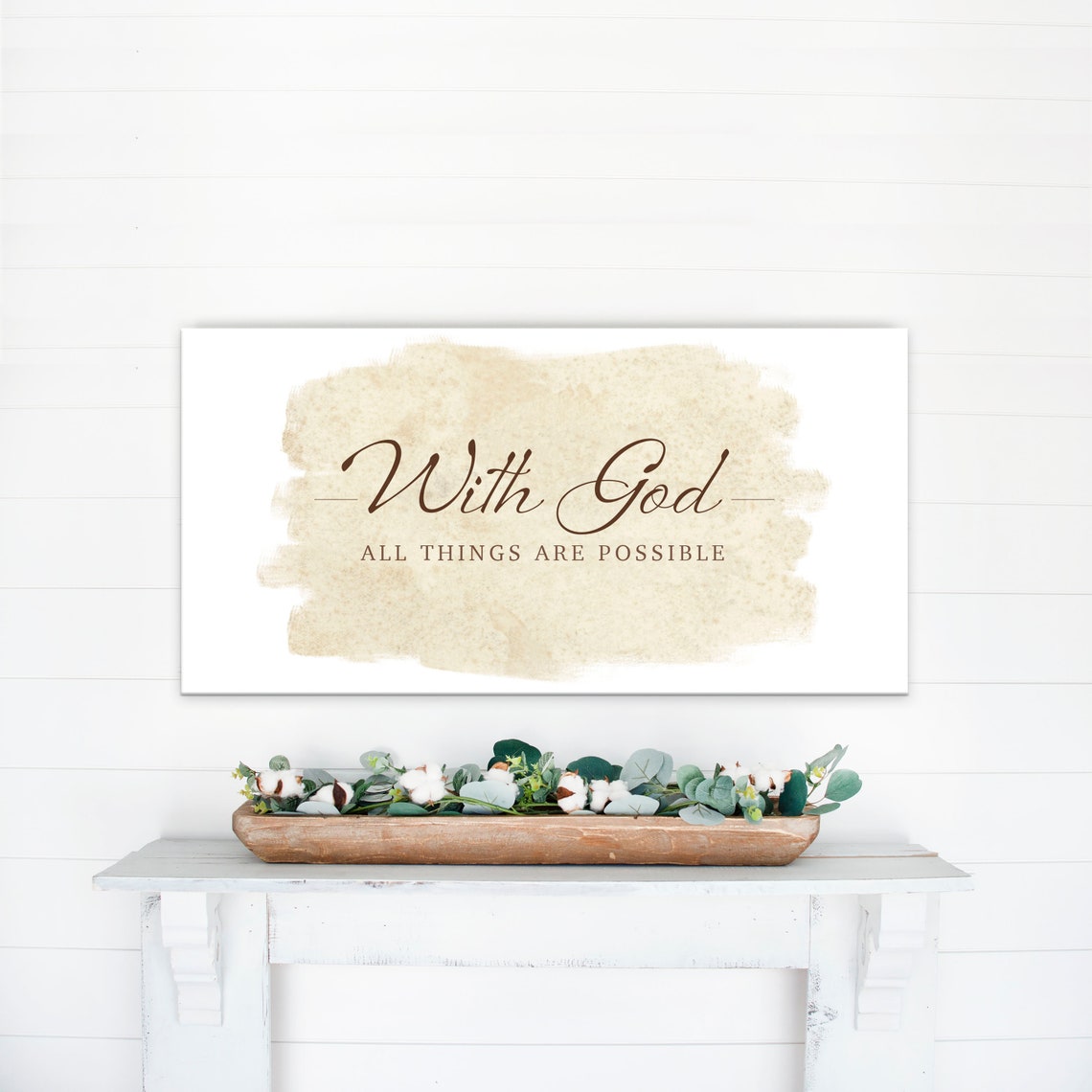 With God All Things Are Possible Matthew 1926 On Bible Verses Scripture Religious Decor Easter Print Church Hangings Believe - Image 3