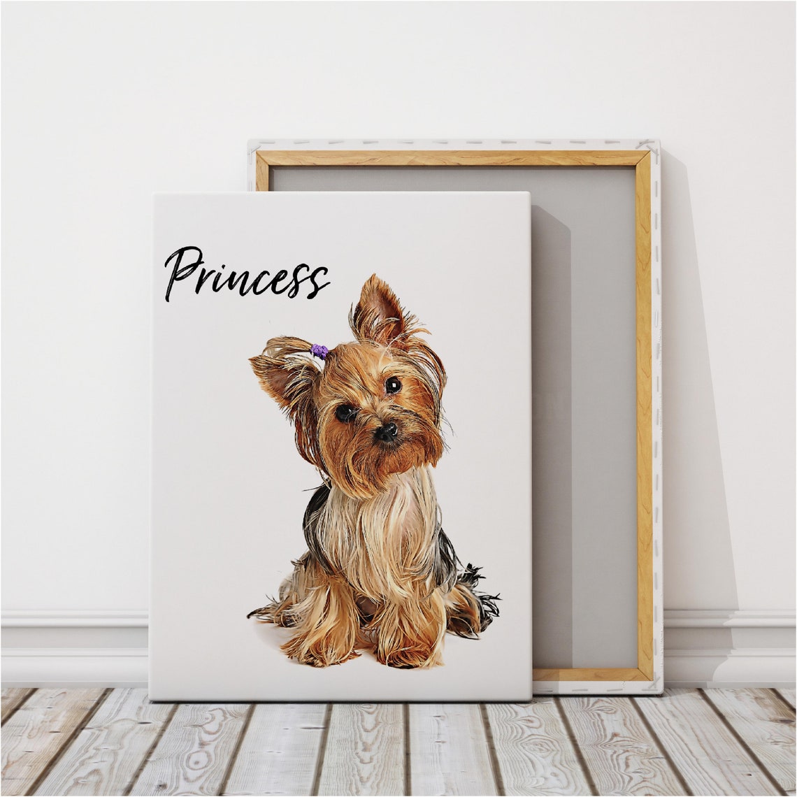 Personalized Oil Effect Cat Portrait with Pet Name Canvas Poster - Image 2