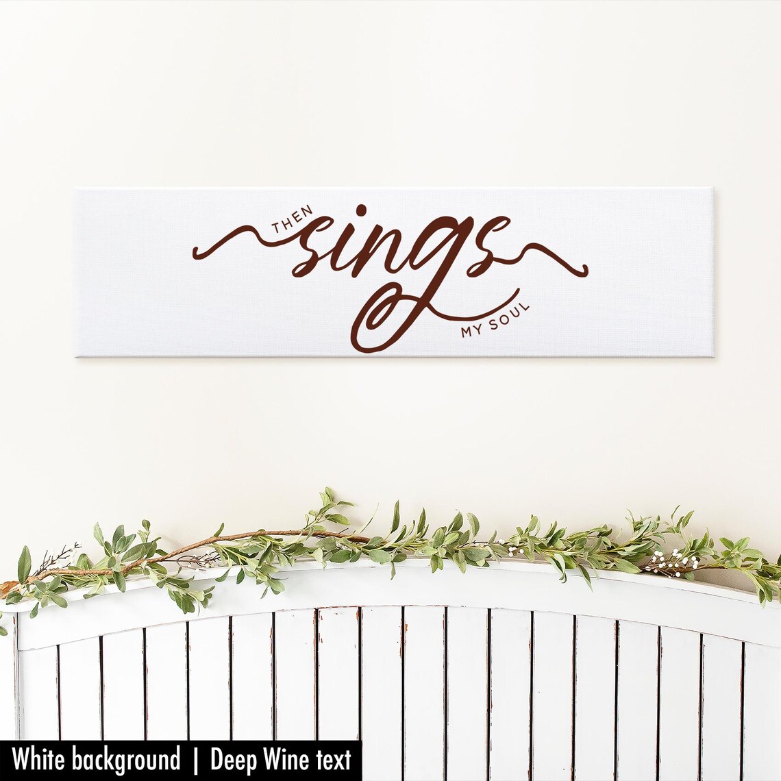 Then Sings My Soul Hymn Lyric Sage Green Christian Faith Poster - Image 3