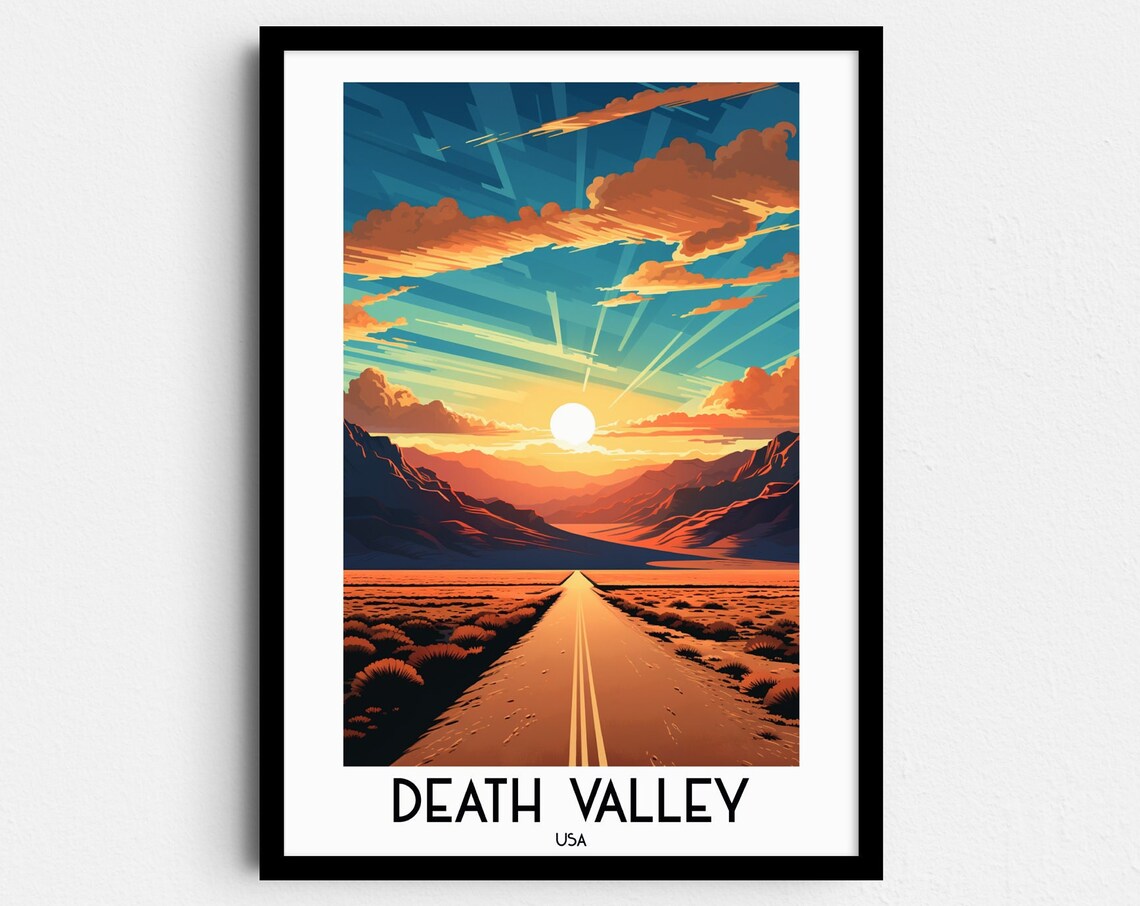Death Valley Travel Poster, California Wall Art