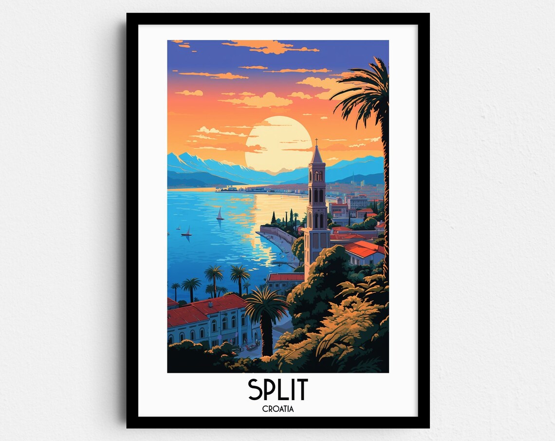Croatia Travel Poster, Dalmatia Home Decor Prints