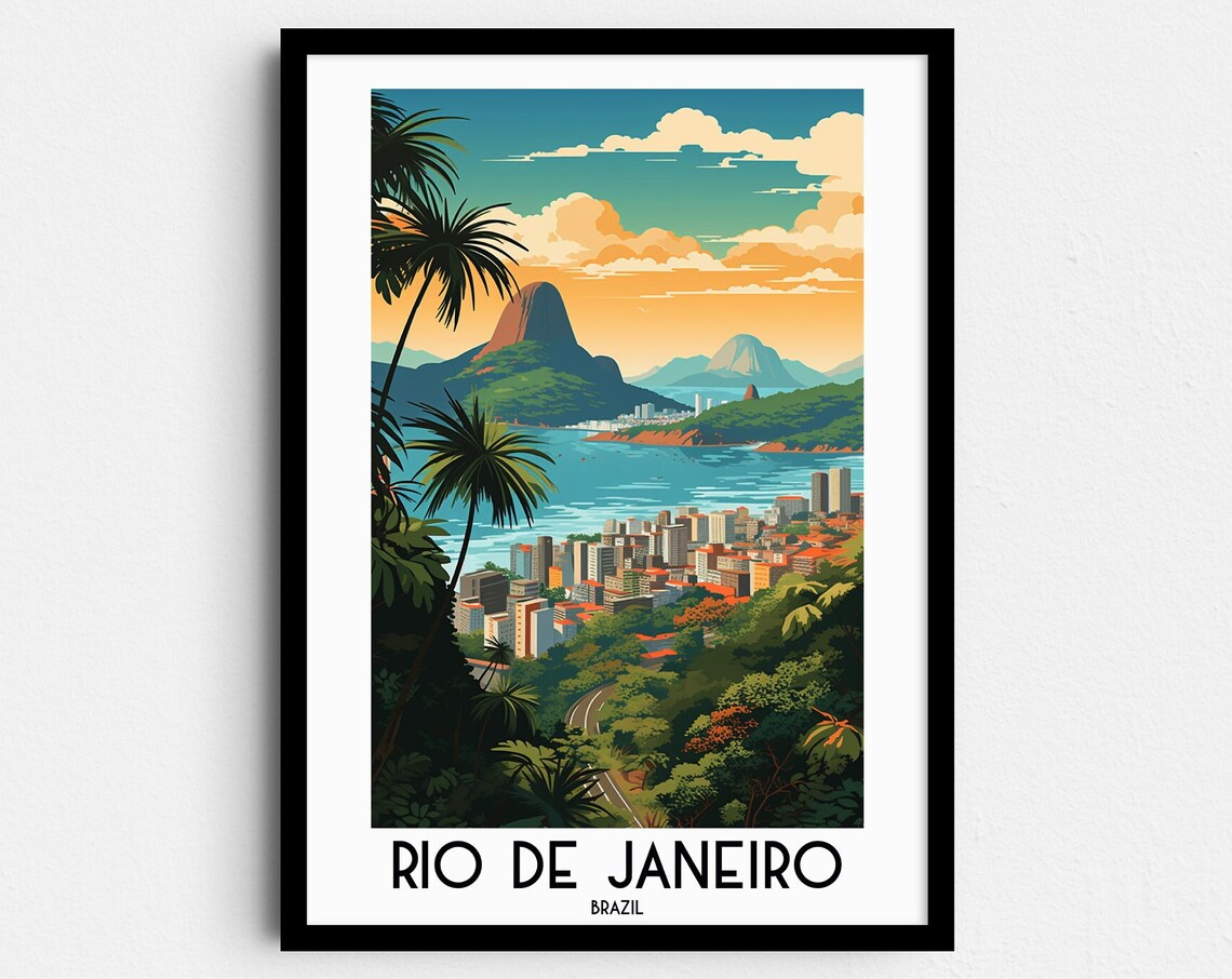 Rio De Janeiro Travel Poster, Brazil Home Decor