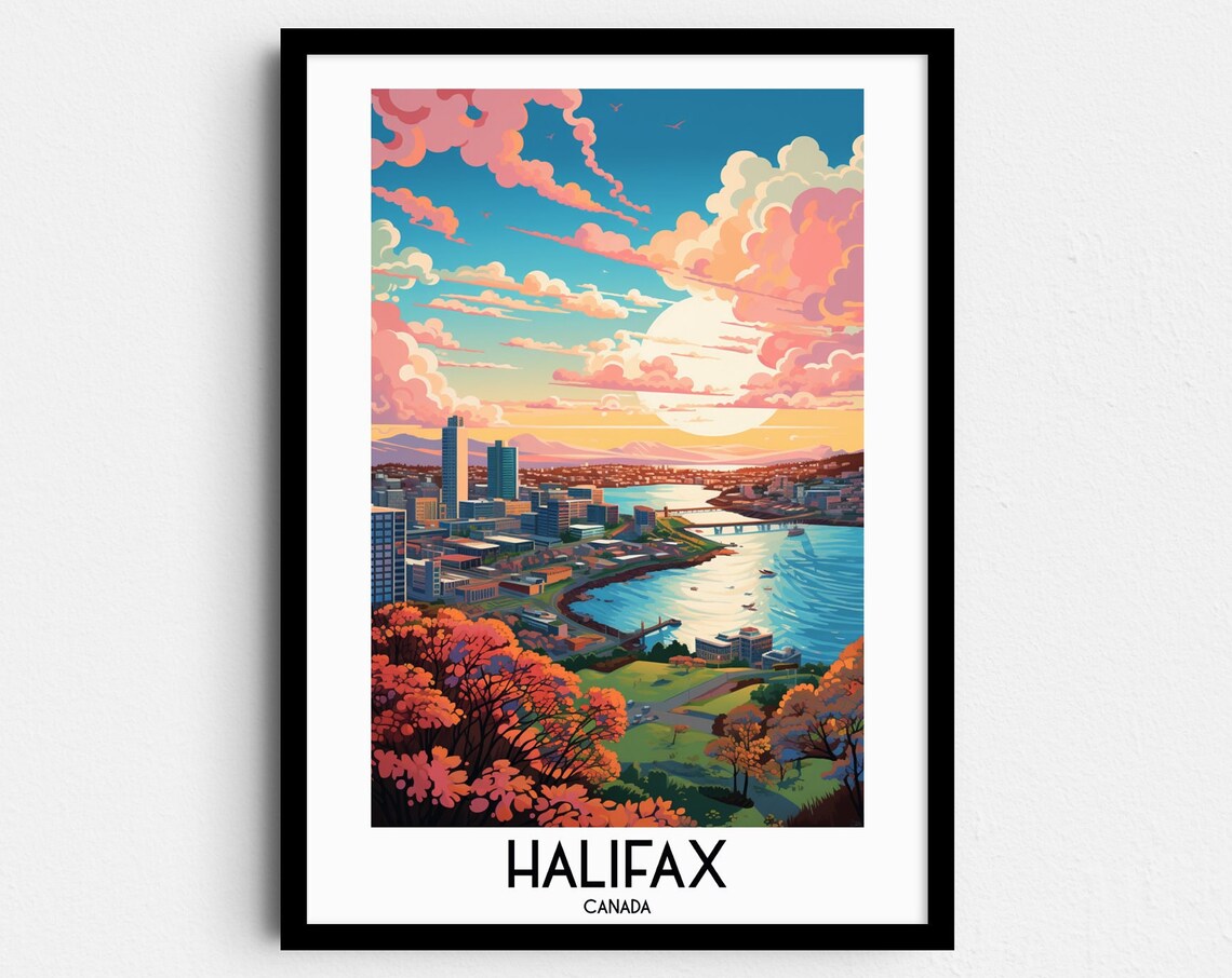 Halifax Travel Poster, Nova Scotia Home Decor