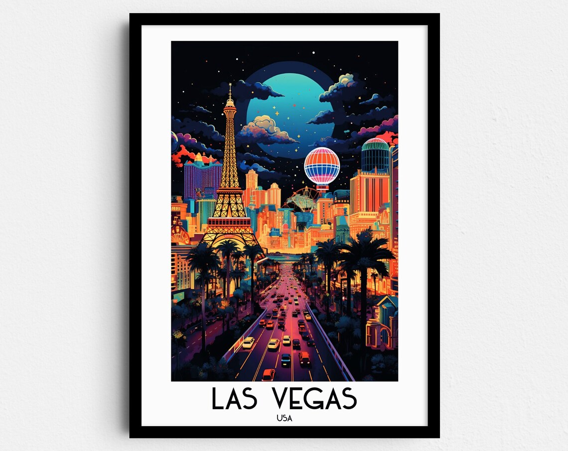 Las Vegas Travel Poster, North America Home Decor