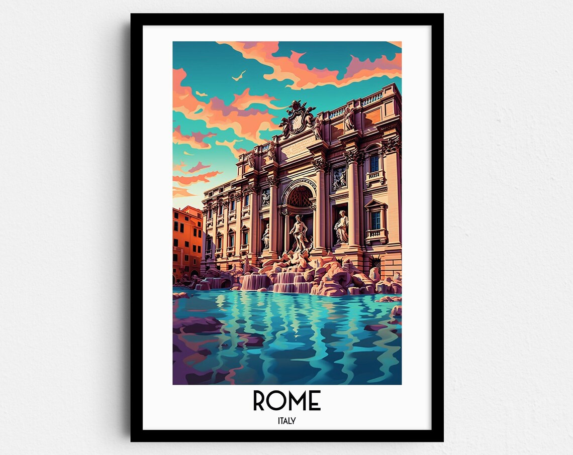 Rome Travel Poster, Italy Home Decor Print