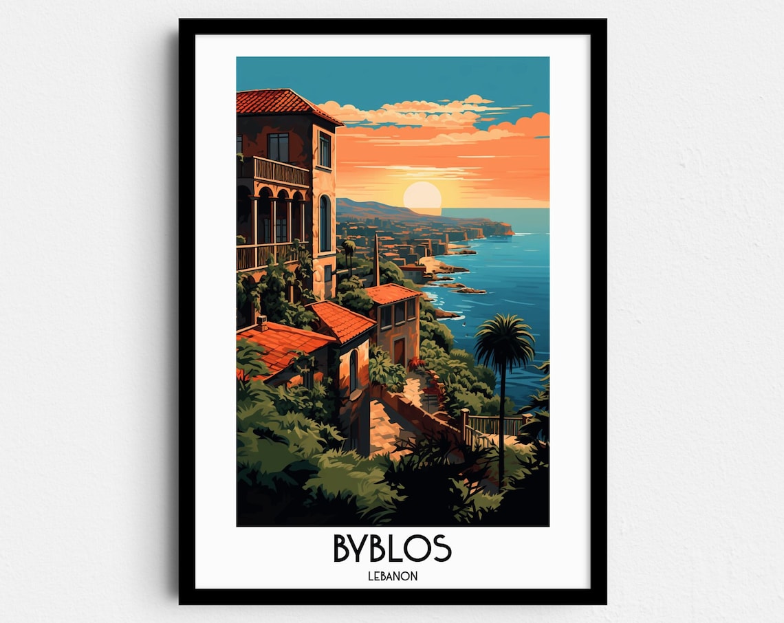 Byblos Travel Poster, Lebanon Middle East Wall Art