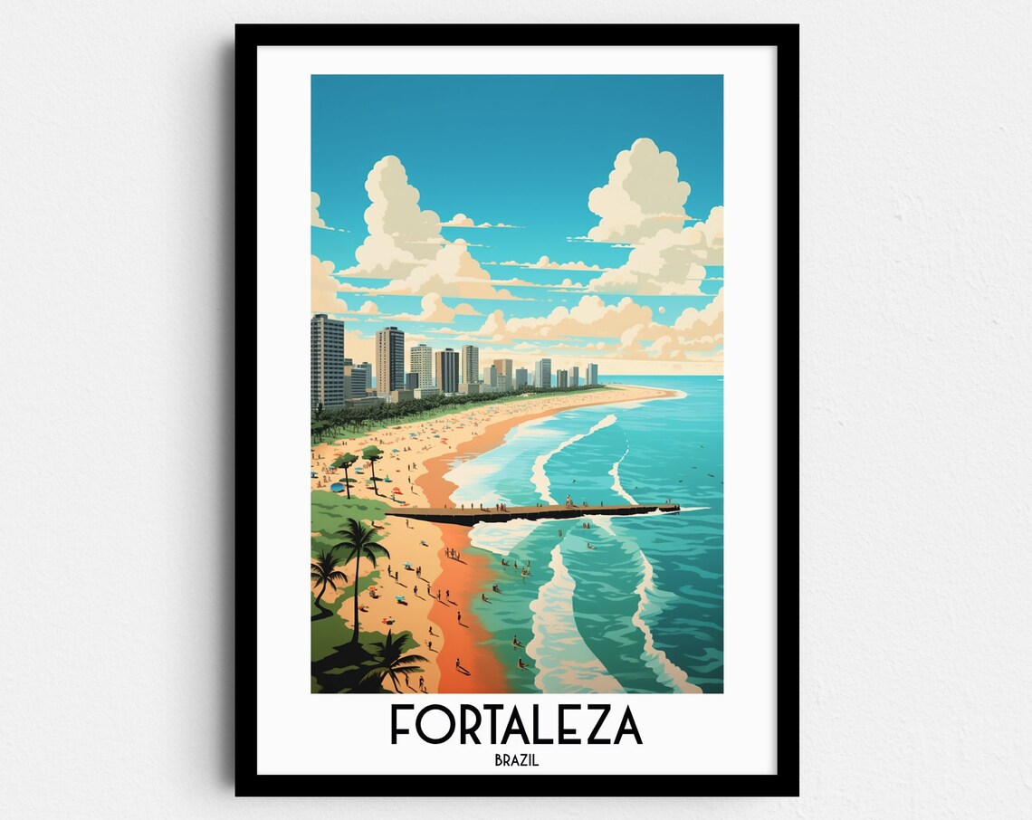 Fortaleza Travel Poster, Brazil Home Decor Print
