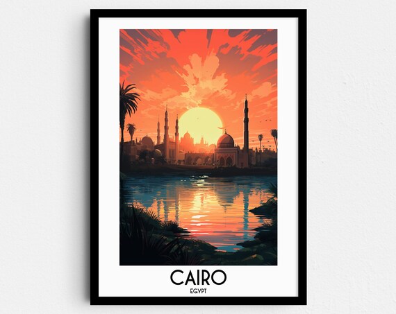 Cairo Travel Wall Art Egypt Painting Gifts Africa Home Decor Prints Posters Handmade Art Middle East