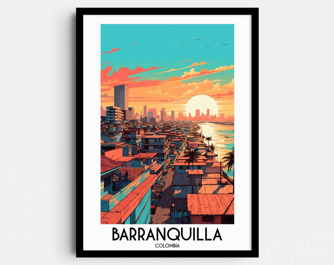 Barranquilla Travel Poster, Colombia Home Decor
