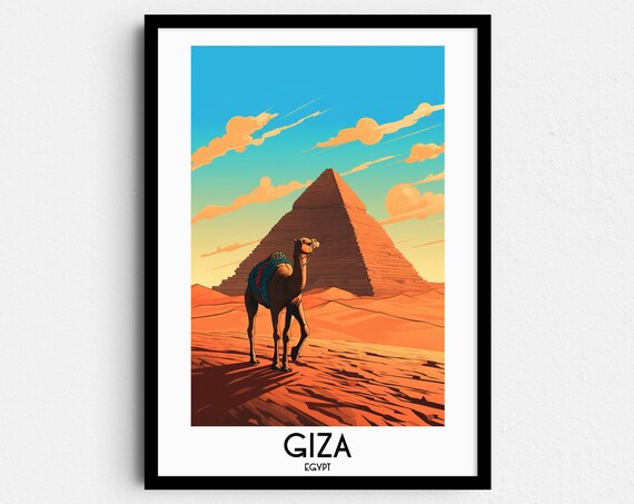 Giza Travel Wall Art Egypt Painting Gifts Middle East Home Decor Prints Posters Handmade Art Egyptian