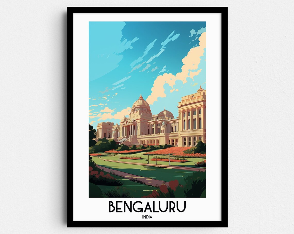 Bengaluru India Palace Gardens Colonial Architecture Grand Dome Poster