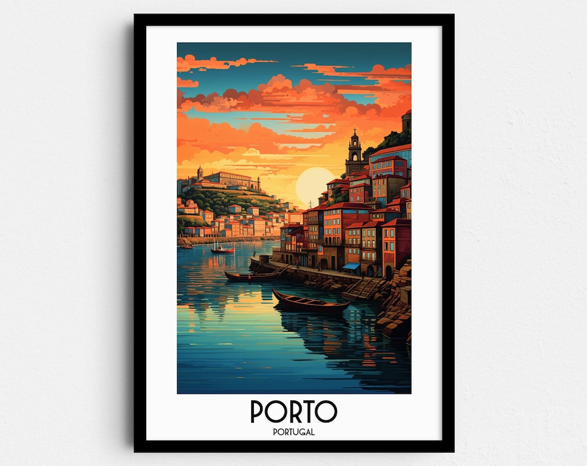 Porto Travel Poster, Portugal Home Decor Print