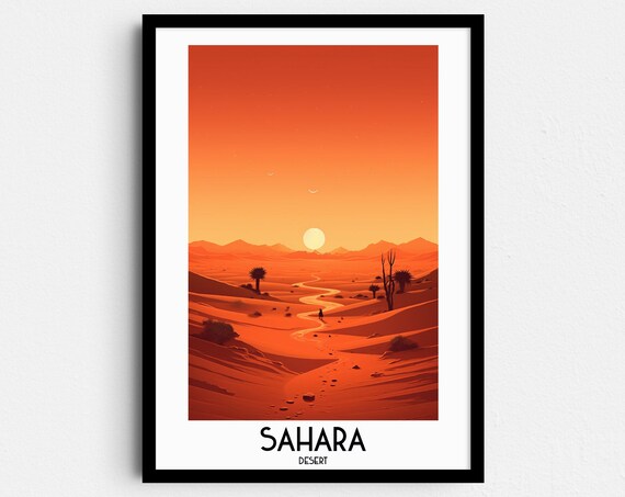 Sahara Desert Travel Wall Art Africa Painting Gifts African Home Decor Prints Posters Handmade Art