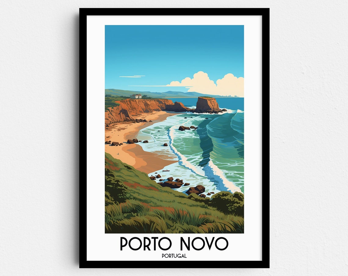 Porto Novo Travel Wall Art Portugal Painting Gifts Europe Home Decor Prints Posters Handmade Art