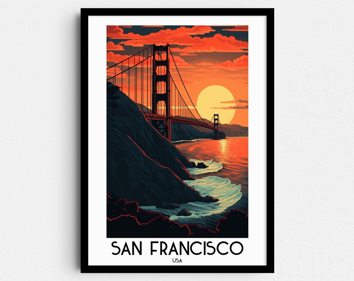 San Francisco Painting Gifts USA Art Print