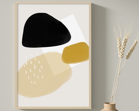 Mid Century Print Geometric Wall Art Abstract Poster Art Nursery Print Modern Abstract Print Boho Decor Affiche
