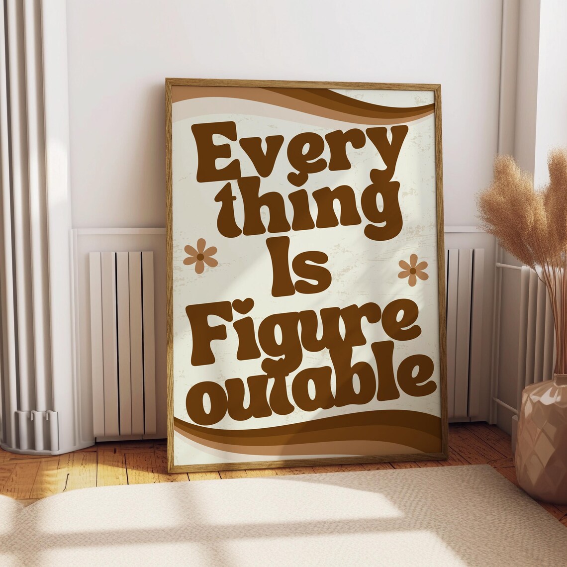 Everything Is Figureoutable Retro Typography Art Print - Image 3