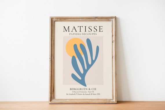 Matisse Print Papiers Decoupes Berggruen Cie Henri Matisse Art Exhibition Poster Mid Century Modern Wall Art Print Wall Decor