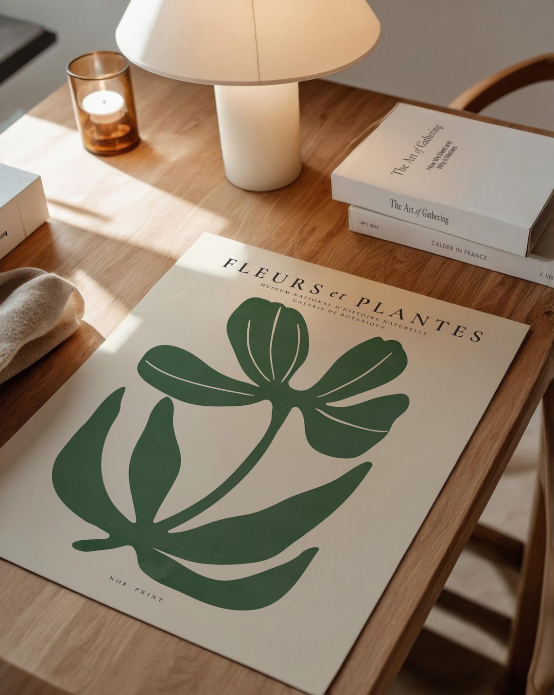 Fleurs et Plantes French Botanical Deep Green Leaves Wall Art Print - Image 4