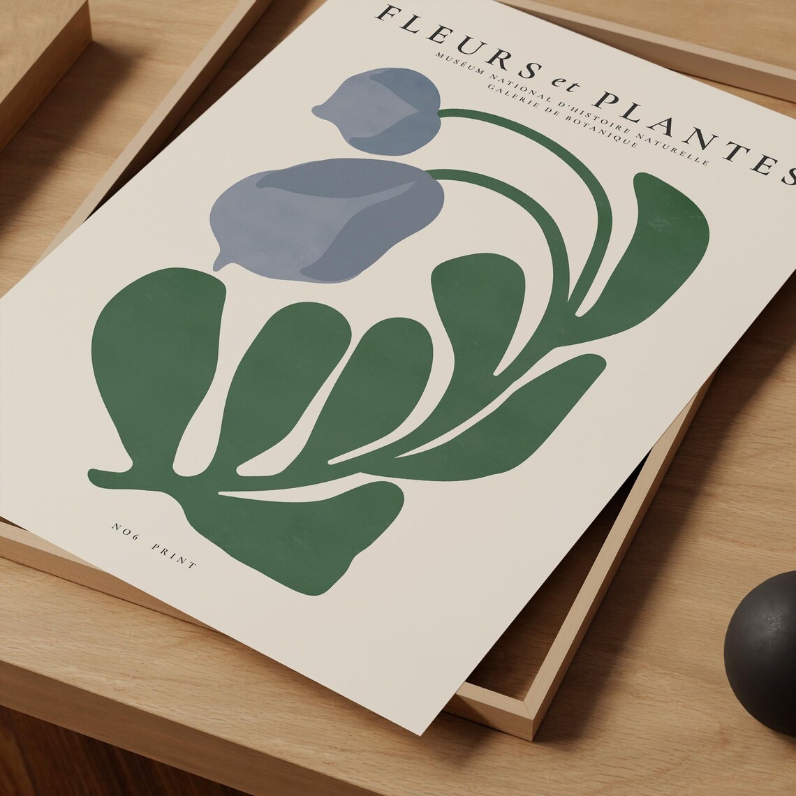 Les Fleurs Flower Market Blue Botanical Art Print - Image 4