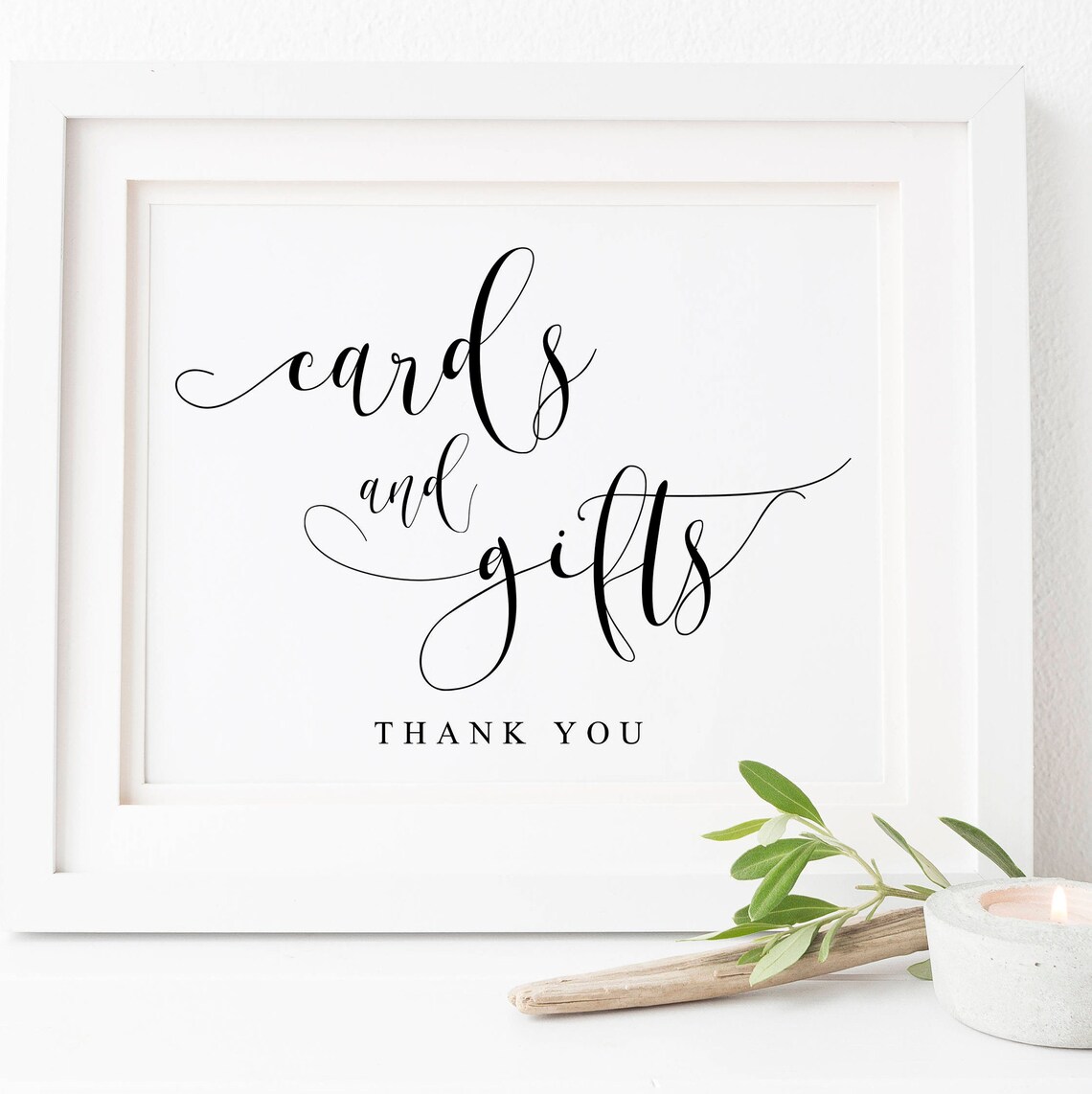 Wedding Cards and Gifts Sign, Gift Table Print