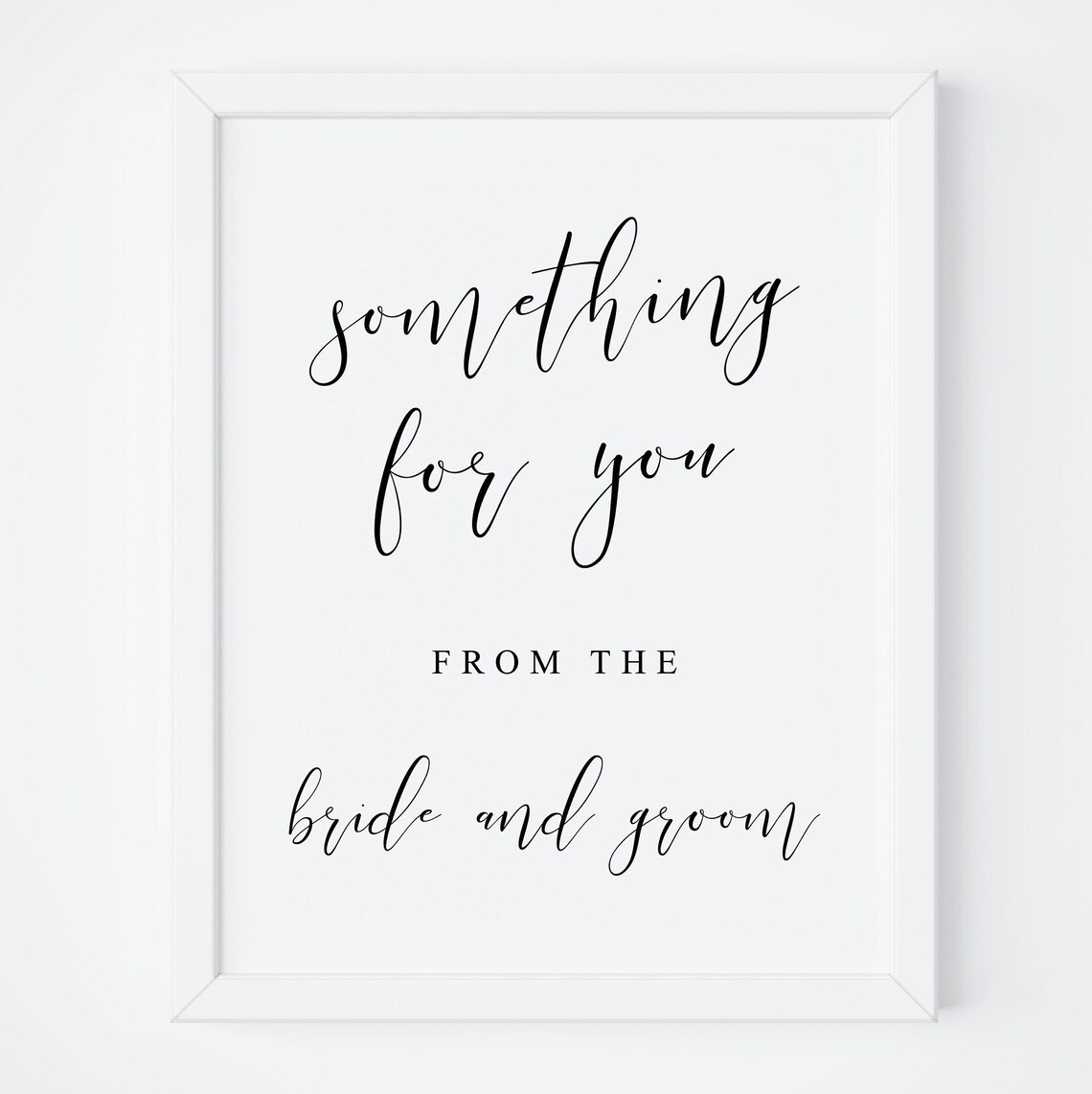 Wedding Favors Sign, Bride and Groom Gift Message