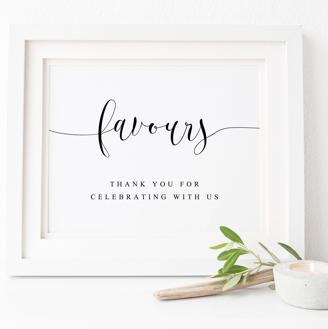 Favours Wedding Favor Sign, Reception Poster Print